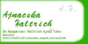 ajnacska haltrich business card